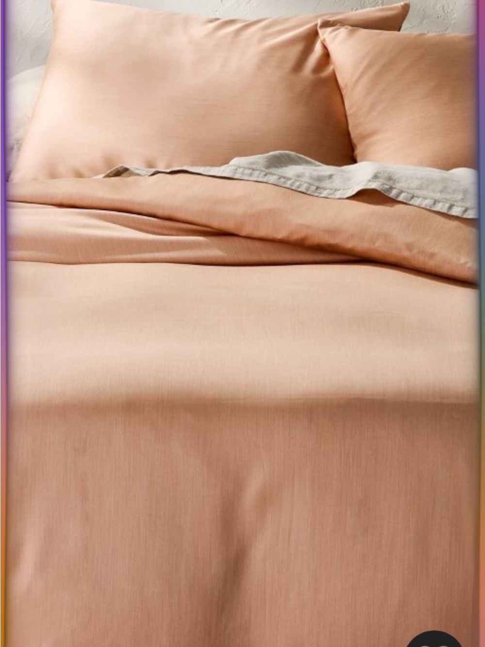 Casaluna Peach/Clay Bamboo Duvet Cover Set - Soft Peach Bedding